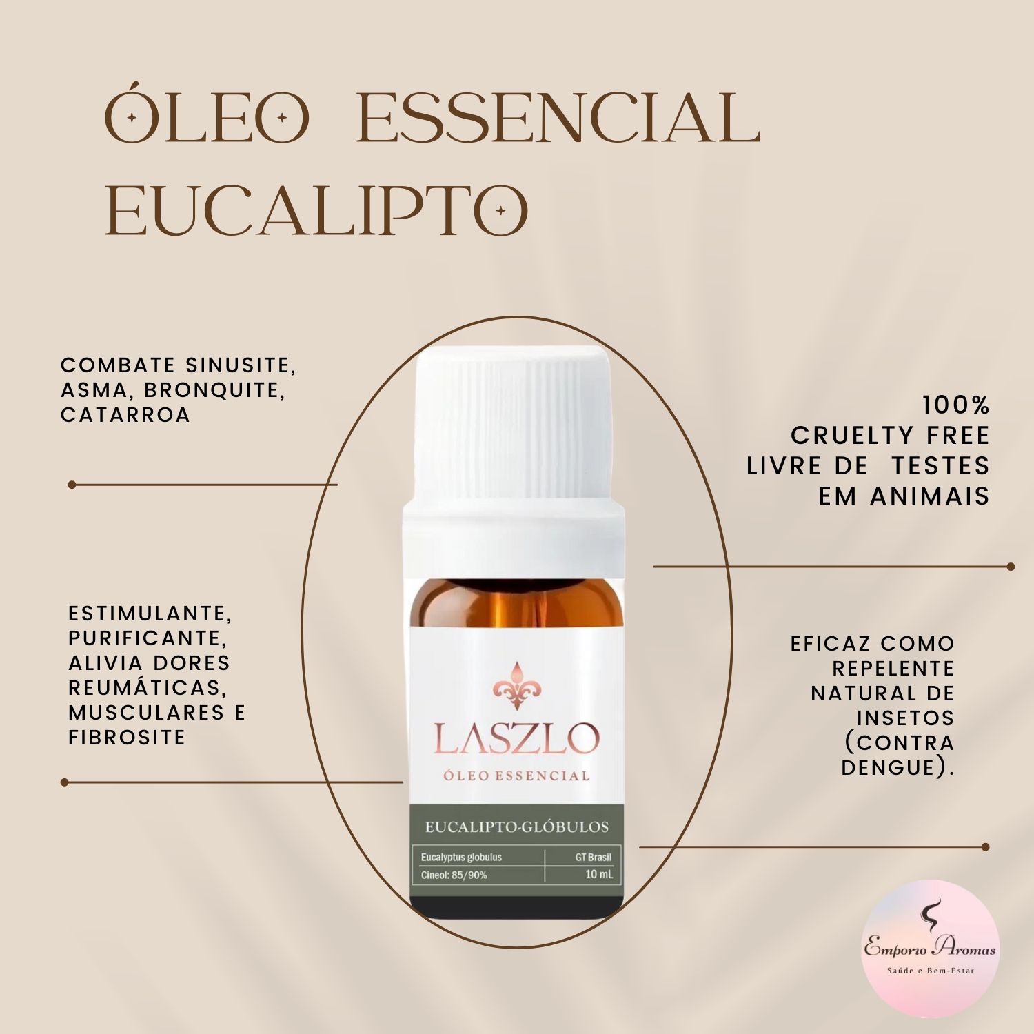 Óleo Essencial de Eucalipto da Laszlo 10ml